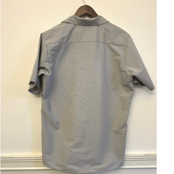 Red Kap SP24LA0 Gray Short Sleeve Work Shirt Men’s Large Button Front Uniform - Picture 10 of 14